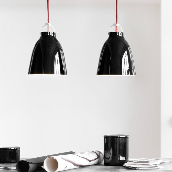 Lampa Wisząca FRITZ HANSEN, Caravaggio P1, ściemnialny, czarny, salon, metal, design