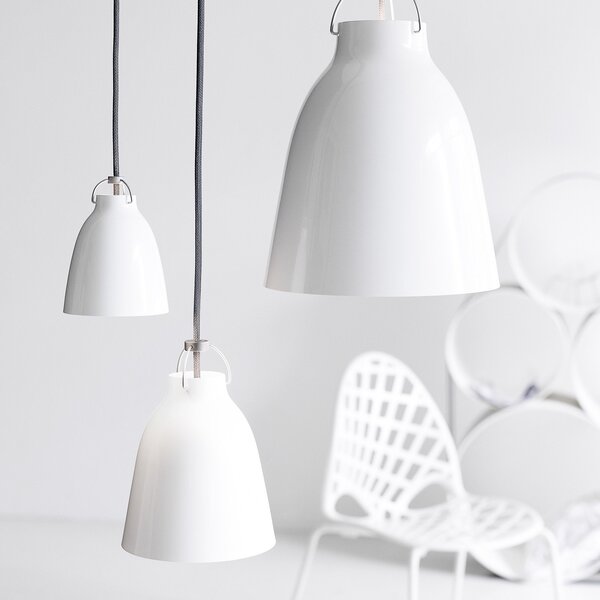 Lampa Wisząca FRITZ HANSEN, Caravaggio P1, ściemnialny, biały, salon, metal, design