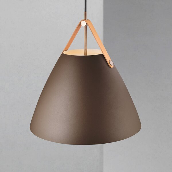 Lampa Wisząca DFTP by Nordlux, Strap, ściemnialny, brąz rdzawy, salon, metal, skandynawski