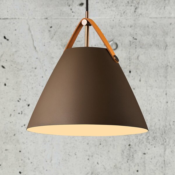 Lampa Wisząca DFTP by Nordlux, Strap, ściemnialny, brąz rdzawy, salon, metal, skandynawski