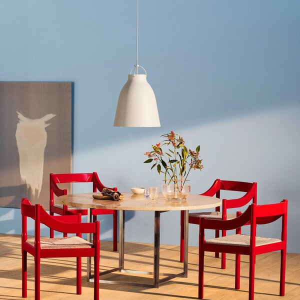 Lampa Wisząca FRITZ HANSEN, Caravaggio P3, ściemnialny, biały, salon, metal, design