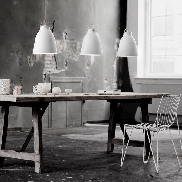 Lampa Wisząca FRITZ HANSEN, Caravaggio P2, ściemnialny, biały, salon, metal, design