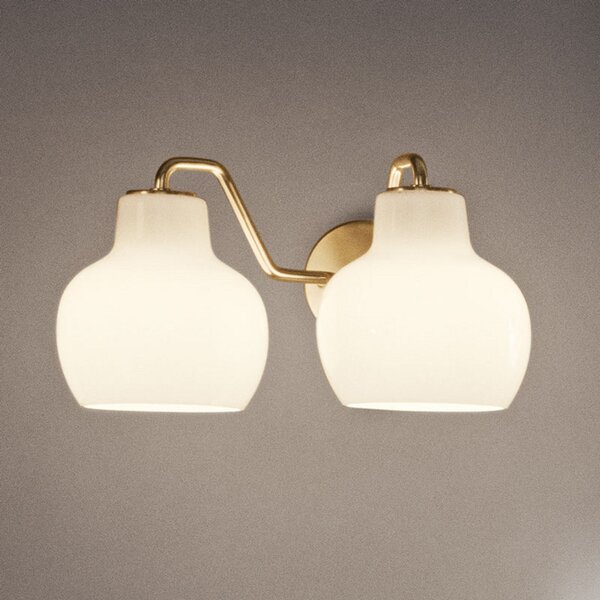 Lampa Ścienna Louis Poulsen, VL Ring Crown, złoty | mosiężny, salon, szkło, design
