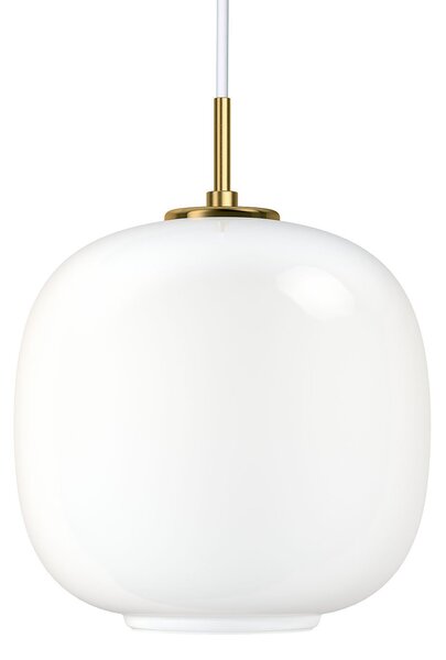 Lampa Wisząca Louis Poulsen, VL45 Radiohus, ściemnialny, biały, salon, szkło, design