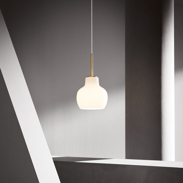 Lampa Wisząca Louis Poulsen, VL Ring Crown, ściemnialny, złoty | mosiężny, salon, szkło, design