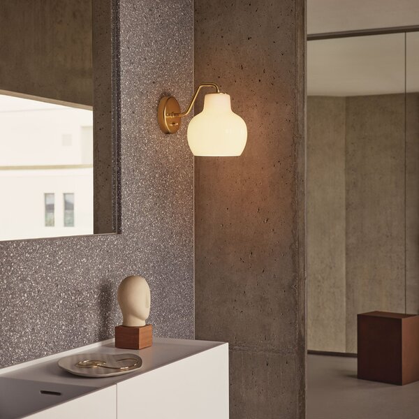Lampa Ścienna Louis Poulsen, VL Ring Crown, złoty | mosiężny, salon, szkło, design