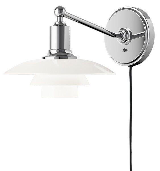 Lampa Ścienna Louis Poulsen, PH 2/1, ściemnialny, metaliczny, salon, szkło, design