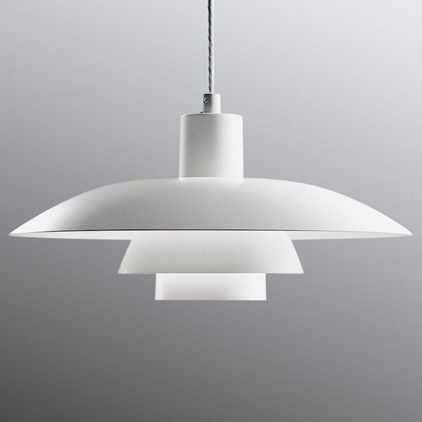 Lampa Wisząca Louis Poulsen, PH 4/3, ściemnialny, biały, salon, metal, design
