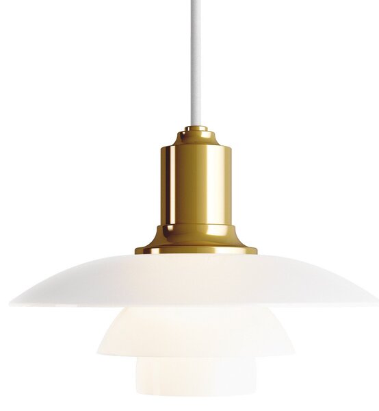 Lampa Wisząca Louis Poulsen, PH 2/1, ściemnialny, złoty | mosiężny, salon, szkło, design
