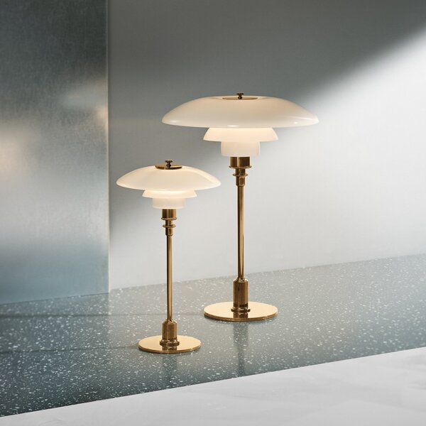Lampa Stołowa Louis Poulsen, PH 2/1, złoty | mosiężny, salon, metal, design