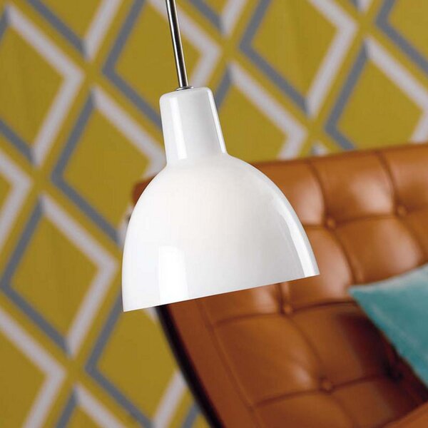 Lampa Wisząca Louis Poulsen, Toldbod, ściemnialny, biały, salon, szkło, design