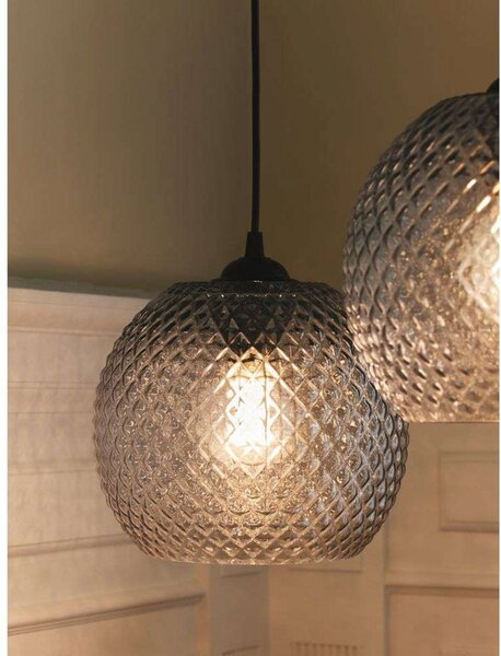 Lampa Wisząca Halo Design, szary, jadalnia, szkło