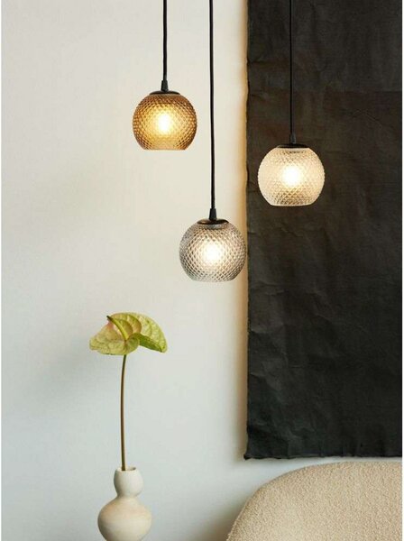 Lampa Wisząca Halo Design, szary, jadalnia, szkło
