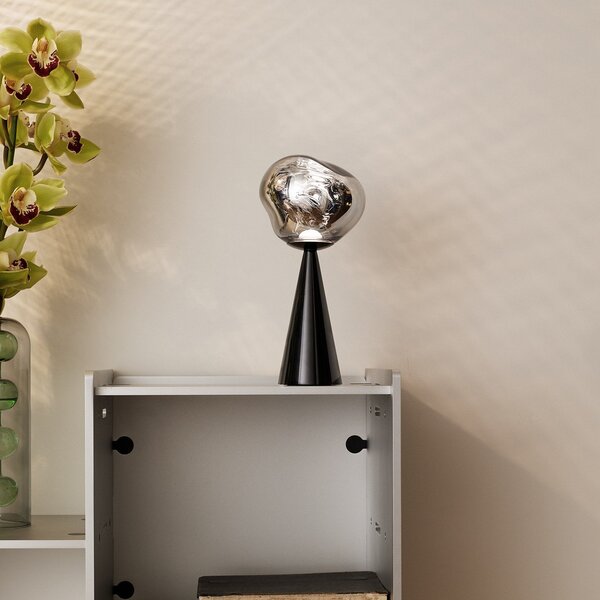 Zewnętrzna Lampa Tom Dixon, Melt, ściemnialny, czarny, sypialnia, tworzywo sztuczne, design