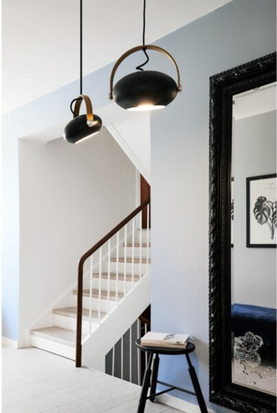 Lampa Wisząca Halo Design, czarny, jadalnia, szkło