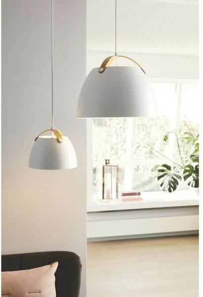 Lampa Wisząca Halo Design, biały, jadalnia, szkło