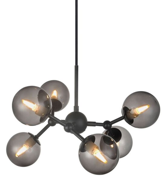 Lampa Wisząca Halo Design, szary, jadalnia, szkło