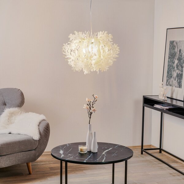 Lampa Wisząca Slamp, FIORELLA, ściemnialny, biały, salon, tworzywo sztuczne, design