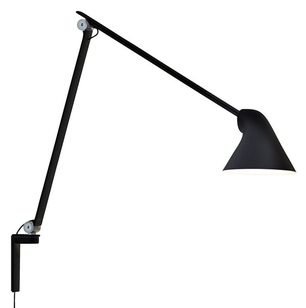 Lampa Ścienna Louis Poulsen, NJP, czarny, salon, metal, design