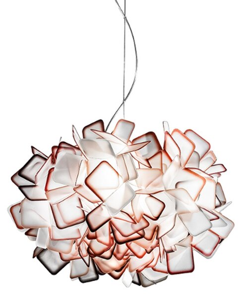 Lampa Wisząca Slamp, CLIZIA, ściemnialny, pomarańczowy, salon, tworzywo sztuczne, design
