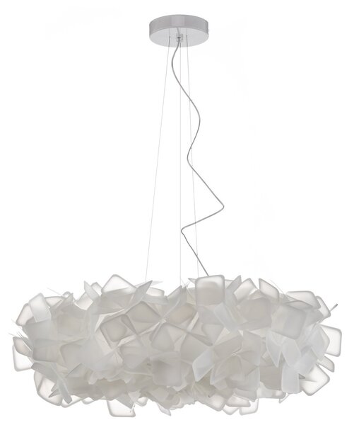 Lampa Wisząca Slamp, Clizia, ściemnialny, biały, salon, tworzywo sztuczne, design