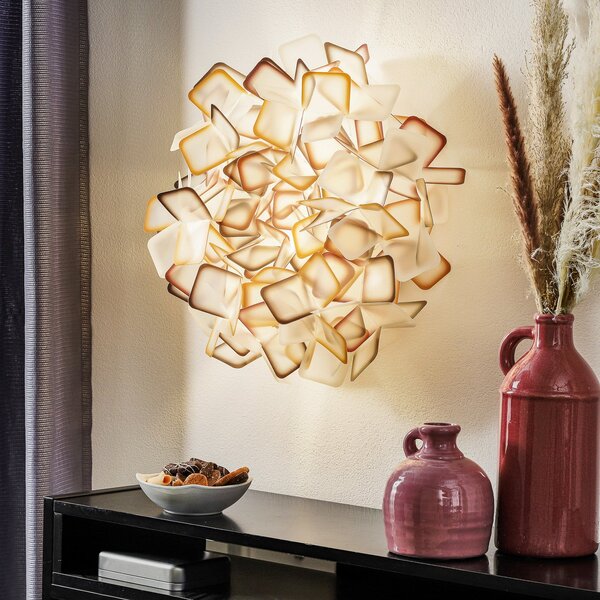 Lampa Ścienna Slamp, CLIZIA, pomarańczowy, salon, tworzywo sztuczne, design