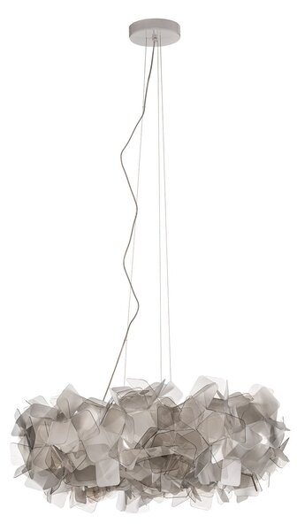 Lampa Wisząca Slamp, Clizia, ściemnialny, szary, salon, tworzywo sztuczne, design