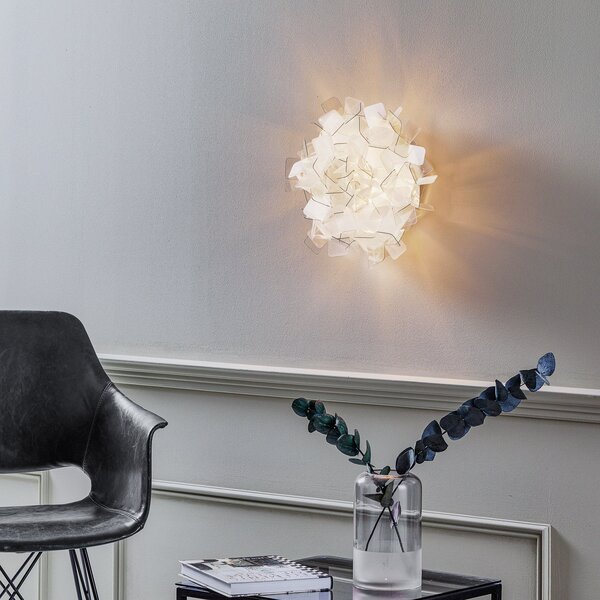 Lampa Sufitowa Slamp, Clizia, ściemnialny, szary, salon, tworzywo sztuczne, design