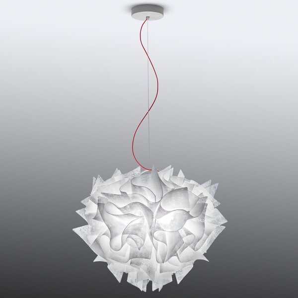 Lampa Wisząca Slamp, Veli Couture, ściemnialny, biały, salon, tworzywo sztuczne, design