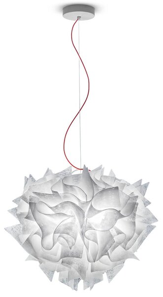 Lampa Wisząca Slamp, Veli Couture, ściemnialny, biały, salon, tworzywo sztuczne, design