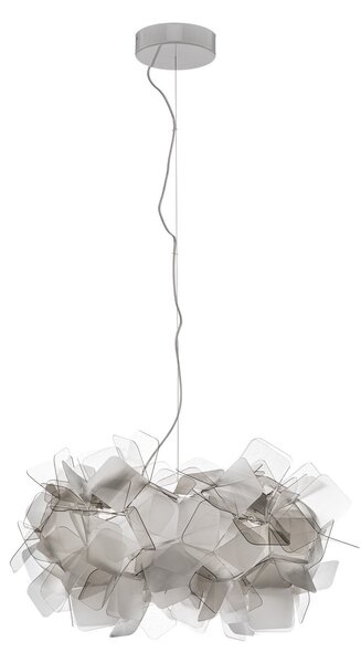Lampa Wisząca Slamp, CLIZIA, ściemnialny, szary, salon, tworzywo sztuczne, design