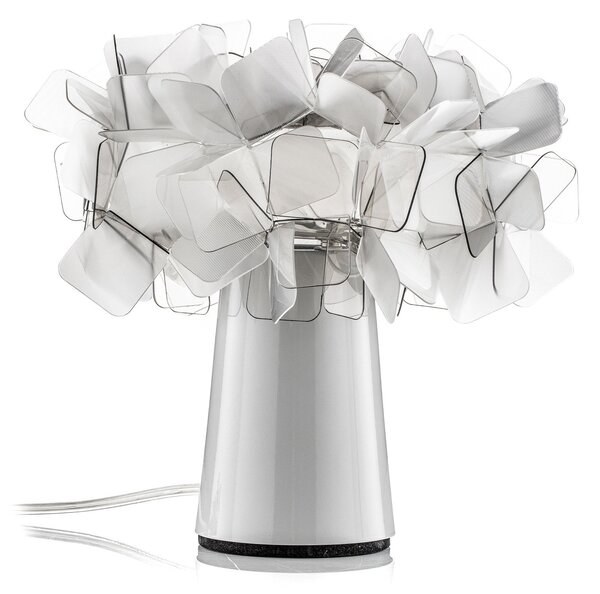 Lampa Stołowa Slamp, Clizia, szary, salon, tworzywo sztuczne, design