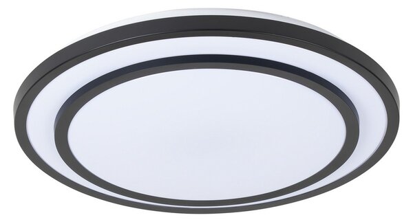 Lampa Sufitowa Lindby, Essina, ściemnialny, czarny, salon, metal, nowoczesny