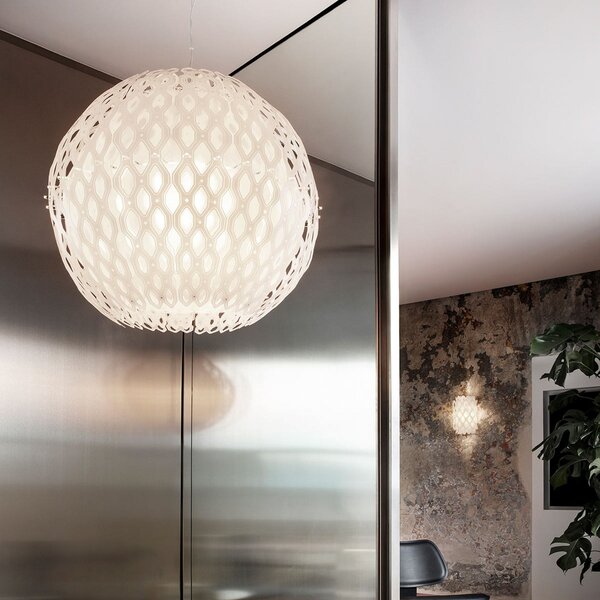 Lampa Wisząca Slamp, Charlotte, ściemnialny, biały, salon, tworzywo sztuczne, design