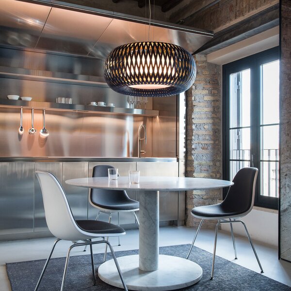 Lampa Wisząca Slamp, Kalatos, ściemnialny, czarny, salon, tworzywo sztuczne, design