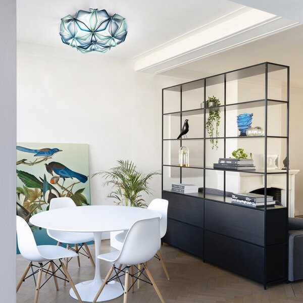 Lampa Sufitowa Slamp, La Vie M, ściemnialny, niebieski, salon, tworzywo sztuczne, design