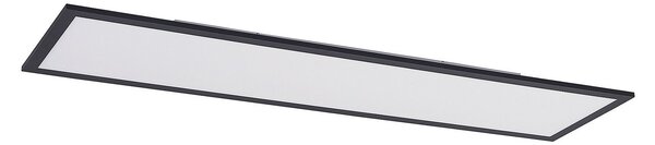 Lampa Sufitowa Lindby, Nelios, ściemnialny, czarny, kuchnia, tworzywo sztuczne, nowoczesny