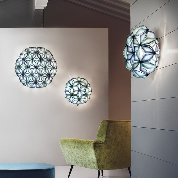 Lampa Sufitowa Slamp, La Vie, ściemnialny, niebieski, salon, tworzywo sztuczne, design