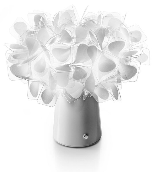 Lampa Stołowa Slamp, Clizia, ściemnialny, biały, salon, tworzywo sztuczne, design