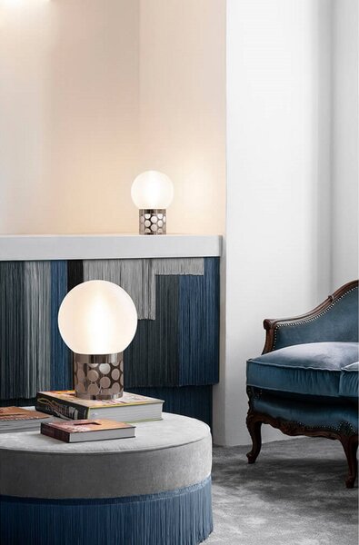 Lampa Stołowa Slamp, złoty | mosiężny, salon, tworzywo sztuczne