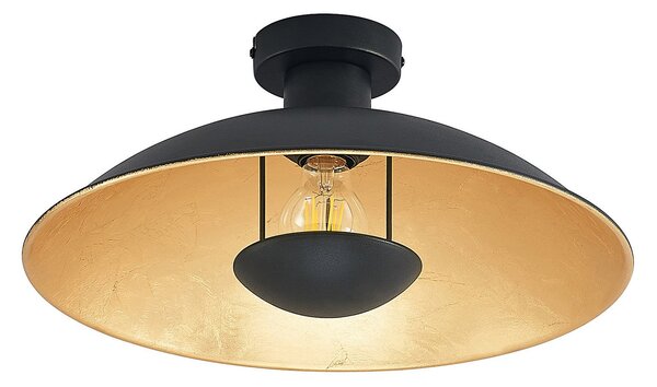 Lampa Sufitowa Lindby, Narisara, ściemnialny, czarny, salon, metal, nowoczesny