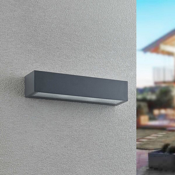 Zewnętrzna Lampa Arcchio, LengoE27, szary, balkon, aluminium, nowoczesny