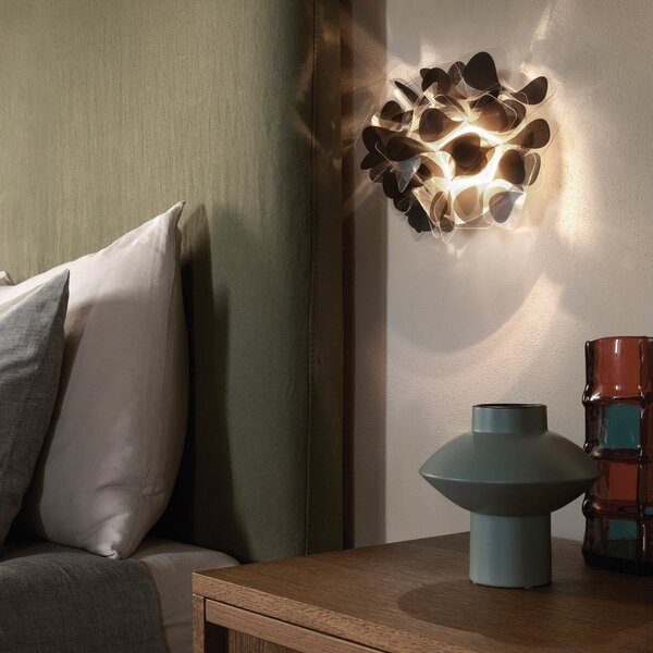 Lampa Ścienna Slamp, Clizia Mama Non Mama, ściemnialny, czarny, salon, tworzywo sztuczne, design