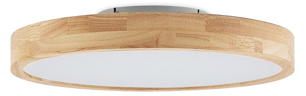 Lampa Sufitowa Lindby, Lanira, ściemnialny, drewniany, salon, drewno, nowoczesny