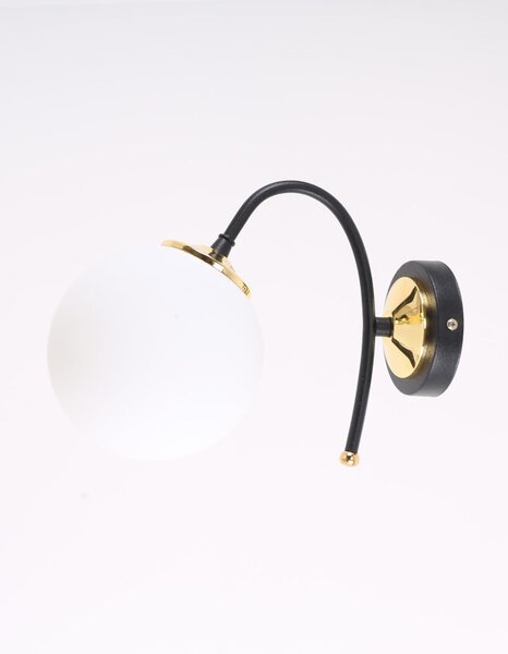 Biało-czarny kinkiet ø 15 cm Yoyo – Squid Lighting