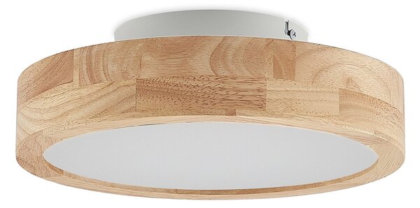 Lampa Sufitowa Lindby, Lanira, ściemnialny, drewniany, salon, drewno, nowoczesny