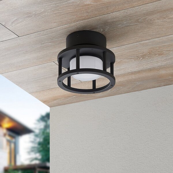 Zewnętrzna Lampa Lucande, Berenike, ściemnialny, szary, balkon, aluminium, nowoczesny