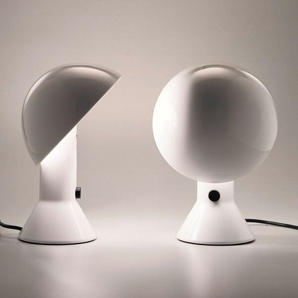 Lampa Stołowa Martinelli Luce, Elmetto, biały, salon, tworzywo sztuczne, design