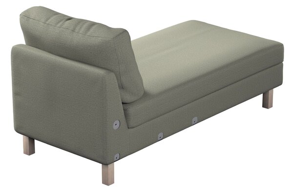 Pokrowiec na szezlong Karlstad dostawka, krótki kolor szary tkanina strukturalna