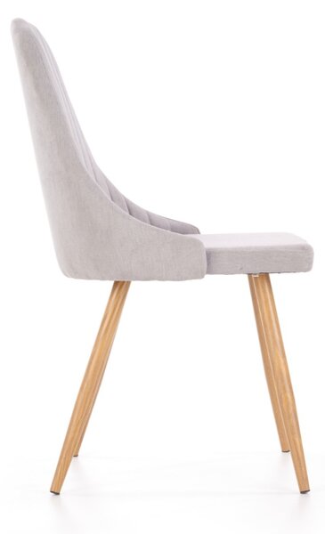 Skandynawskie krzesło tapicerowane do jadalni Szare ALEDRO